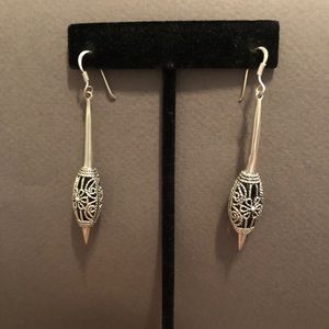 Silver earrings from Marrakesh.
